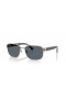 Ray-Ban RB3751 L (58 - 17) avec le Bleu de lentilles et de Lunettes de soleil de cadre en Argent