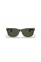 Ray-Ban RB2132 New Wayfarer Classique, M (55 - 18) avec les lentilles Vertes et Noir frame Lunettes de soleil
