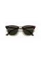 Ray-Ban RB3016 Clubmaster Classic L (51 - 21) avec les lentilles Vertes et Tortoise frame Lunettes de soleil