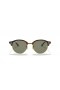 Ray-Ban RB4246 Clubround M Classique (51 - 19) avec les lentilles Vertes et Tortoise frame Lunettes de soleil