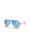 Ray-Ban RB3025 Aviator Flash Lentilles de Gradient XXL (62 - 14) avec le Bleu de lentilles et Noir frame Lunettes de soleil