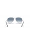 Ray-Ban RB3025 Aviator Gradient XL (58 - 14) avec le Bleu de lentilles et de Lunettes de soleil de cadre en Argent
