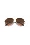 Ray-Ban RB3025 Aviator Gradient M (55 - 14) avec Rose lentilles et Beige frame Lunettes de soleil