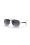 Ray-Ban RB3683 L (56 - 15) avec le Bleu de lentilles et de Lunettes de soleil de cadre en Argent