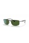Ray-Ban RB3671CH Chromance XXL (60 - 16) avec les lentilles Vertes et Noir frame Lunettes de soleil