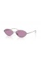 Ray-Ban RB3757 Kai Bio-XL (59 - 15) avec du Violet de lentilles et de Lunettes de soleil de cadre en Argent