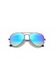 Ray-Ban RB3025 Aviator Flash Lentilles de Gradient XXL (62 - 14) avec le Bleu de lentilles et Noir frame Lunettes de soleil
