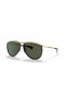 Ray-Ban RB2219 Aviator Olympien M (59 - 13) avec les lentilles Vertes et Noir frame Lunettes de soleil