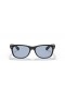 Ray-Ban RB2132F New Wayfarer Classique, M (55 - 18) avec le Bleu de lentilles et Noir frame Lunettes de soleil