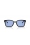 Ray-Ban RB4461D L (64 - 17) avec le Bleu de lentilles et Noir frame Lunettes de soleil