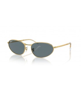 Ray-Ban RB3734 XL (59 - 18) avec le Bleu de lentilles et d'Or frame Lunettes de soleil