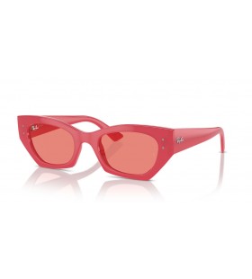 Ray-Ban RB4430 Zena Bio Ã  Base de M (52 - 22) avec Rose lentilles et Rouge frame Lunettes de soleil