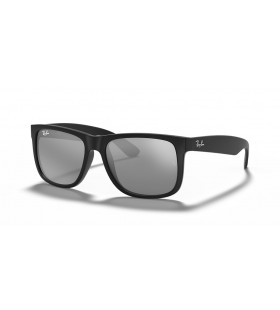 Ray-Ban RB4165 Justin MÃ©lange de Couleurs S (54 - 16) avec de l'Argent et de lentilles de cadre Noir Lunettes de soleil