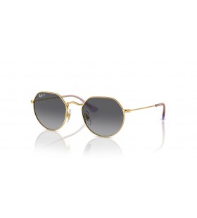 Ray-Ban RB9565S Jack Enfants M (47 - 19) avec des lentilles Grises et Or frame Lunettes de soleil