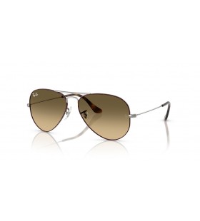 Ray-Ban RB3025 Aviator Large Metal XL (58 - 14) avec des lentilles Brunes et Brown frame Lunettes de soleil