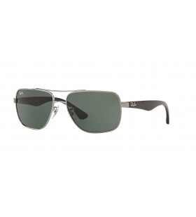 Ray-Ban RB3483 L (60 - 16) avec les lentilles Vertes et Silver frame Lunettes de soleil