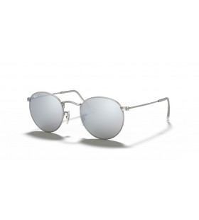 Ray-Ban RB3447 Ronds Flash Lentilles de S (50 - 21) avec de l'Argent et de lentilles de Lunettes de soleil de cadre en Argent