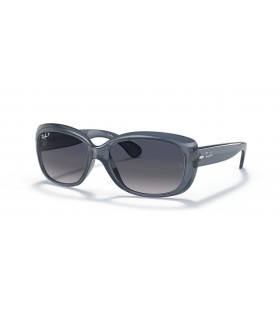 Ray-Ban RB4101 Jackie Ohh Transparent M (58 - 17) avec le Bleu de lentilles et Bleu frame Lunettes de soleil