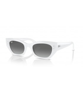 Ray-Ban RB4430 Zena Bio Ã  Base de M (52 - 22) avec des lentilles Grises et Blanc frame Lunettes de soleil