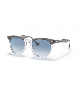 Ray-Ban RB2298F Hawkeye L (54 - 21) avec le Bleu de lentilles et de Gris cadre des Lunettes de soleil
