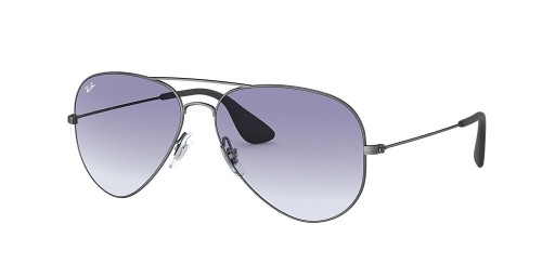 Ray-Ban RB3558 L (58 - 14) mit Blauen Gläsern und Schwarzem Rahmen, Sonnenbrillen