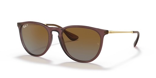 Ray-Ban RB4171 Erika Classic M (54 - 18) mit Braunen Linsen und Braunem Rahmen Sonnenbrille