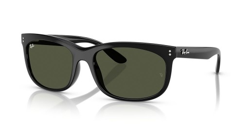 Ray-Ban RB2389 Balorette XL (60 - 19) mit Grünen Gläsern und Schwarzem Rahmen, Sonnenbrillen