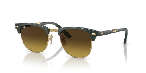 Ray-Ban RB2176 Clubmaster Folding L (51 - 21) mit Braunen Linsen und Grünen Rahmen Sonnenbrille