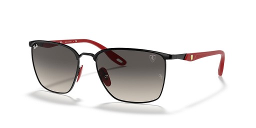 Ray-Ban RB3673M Scuderia Ferrari Collection M (56 - 17) mit Grauen Gläsern und Schwarzem Rahmen, Sonnenbrillen