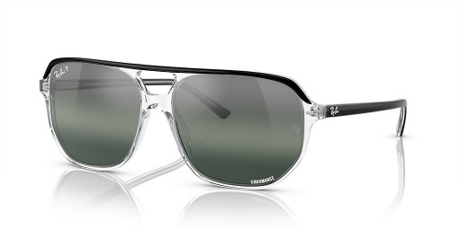 Ray-Ban RB2205 Bill One XL (60 - 16) mit Silbernen Gläsern und Schwarzem Rahmen, Sonnenbrillen
