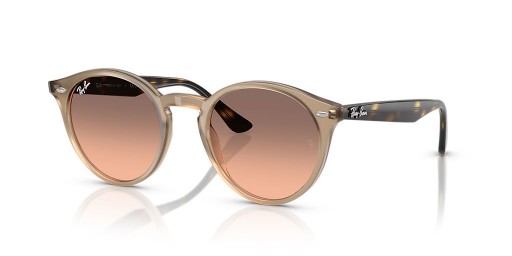 Ray-Ban RB2180F M (51 - 20) mit Grauen Linsen und Beige Rahmen Sonnenbrille
