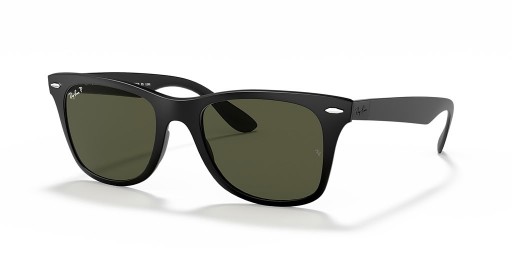 Ray-Ban RB4195 Wayfarer Liteforce L (52 - 20) mit Grünen Gläsern und Schwarzem Rahmen, Sonnenbrillen