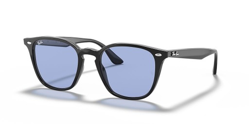 Ray-Ban RB4258F L (52 - 20) mit Blauen Gläsern und Schwarzem Rahmen, Sonnenbrillen