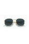 Ray-Ban RB3548N Hexagonal Flache Linsen M (51 - 21) mit Blauen Gläsern und Gold Rahmen Sonnenbrille