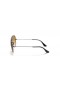 Ray-Ban RB3025 Aviator Gradient-XL (58 - 14) mit Braunen Linsen und Silber-Rahmen-Sonnenbrille