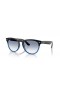 Ray-Ban RB4471 Iris L (54 - 18) mit Blauen Gläsern und Schwarzem Rahmen, Sonnenbrillen