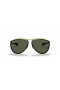 Ray-Ban RB2219 Aviator Olympian M (59 - 13) mit Grünen Gläsern und Schwarzem Rahmen, Sonnenbrillen