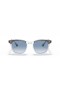 Ray-Ban RB2298F Hawkeye L (54 - 21) mit Blauen Gläsern und Grauen Rahmen Sonnenbrille
