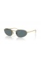 Ray-Ban RB3734 L (56 - 18) mit Blauen Gläsern und Gold Rahmen Sonnenbrille
