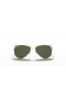 Ray-Ban RB3025 Aviator Extra Klein XS (52 - 14) mit Grünen Gläsern und Gold Rahmen Sonnenbrille