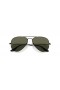 Ray-Ban RB3025 Aviator Classic XL (58 - 14) mit Grünen Gläsern und Schwarzem Rahmen, Sonnenbrillen