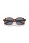 Ray-Ban RB4399 Gina L (51 - 21) mit Blauen Gläsern und Braun Rahmen Sonnenbrille