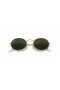 Ray-Ban Oval RB3547 Metall XL (54 - 21) mit Grünen Gläsern und Gold Rahmen Sonnenbrille