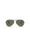 Ray-Ban RB3025 Aviator Classic XL (58 - 14) mit Grünen Gläsern und Schwarzem Rahmen, Sonnenbrillen