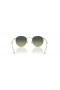 Ray-Ban RB3447 Round Metal S (50 - 21) mit Grünen Gläsern und Gold Rahmen Sonnenbrille