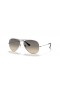 Ray-Ban RB3025 Aviator Gradient-XL (58 - 14) mit Grauen Linsen und Silber-Rahmen-Sonnenbrille