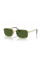 Ray-Ban RB3717 XL (57 - 18) mit Grünen Gläsern und Gold Rahmen Sonnenbrille