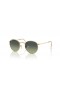 Ray-Ban RB3447 Round Metal S (50 - 21) mit Grünen Gläsern und Gold Rahmen Sonnenbrille