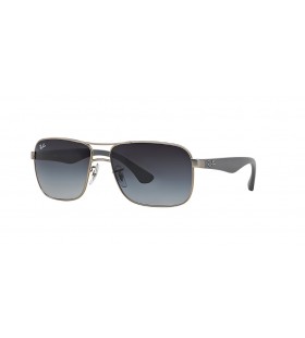 Ray-Ban RB3516 M (59 - 15) mit Grauen Linsen und Silber-Rahmen-Sonnenbrille