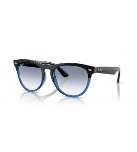 Ray-Ban RB4471 Iris L (54 - 18) mit Blauen Gläsern und Schwarzem Rahmen, Sonnenbrillen
